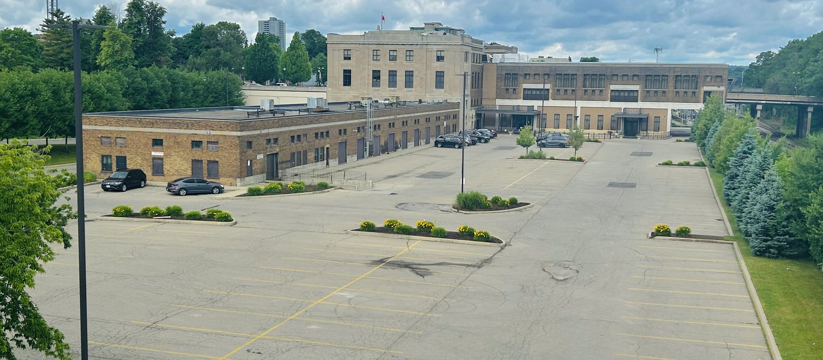 The Mercury Foodservice warehouse in Hamilton, receiving door and delivery bays visible